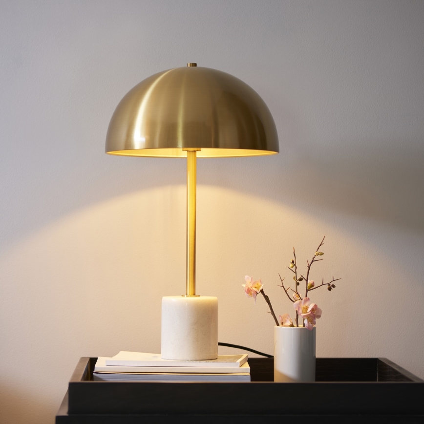 Endon 114210 - Stolní lampa BERTOIA 1xE14/7W/230V mosaz