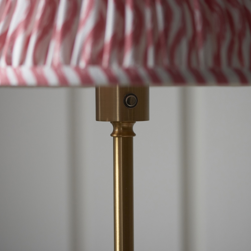 Endon 114786 - LED Stmívatelná nabíjecí stojací lampa BURLEY LED/1,5W/5V mosaz/růžová