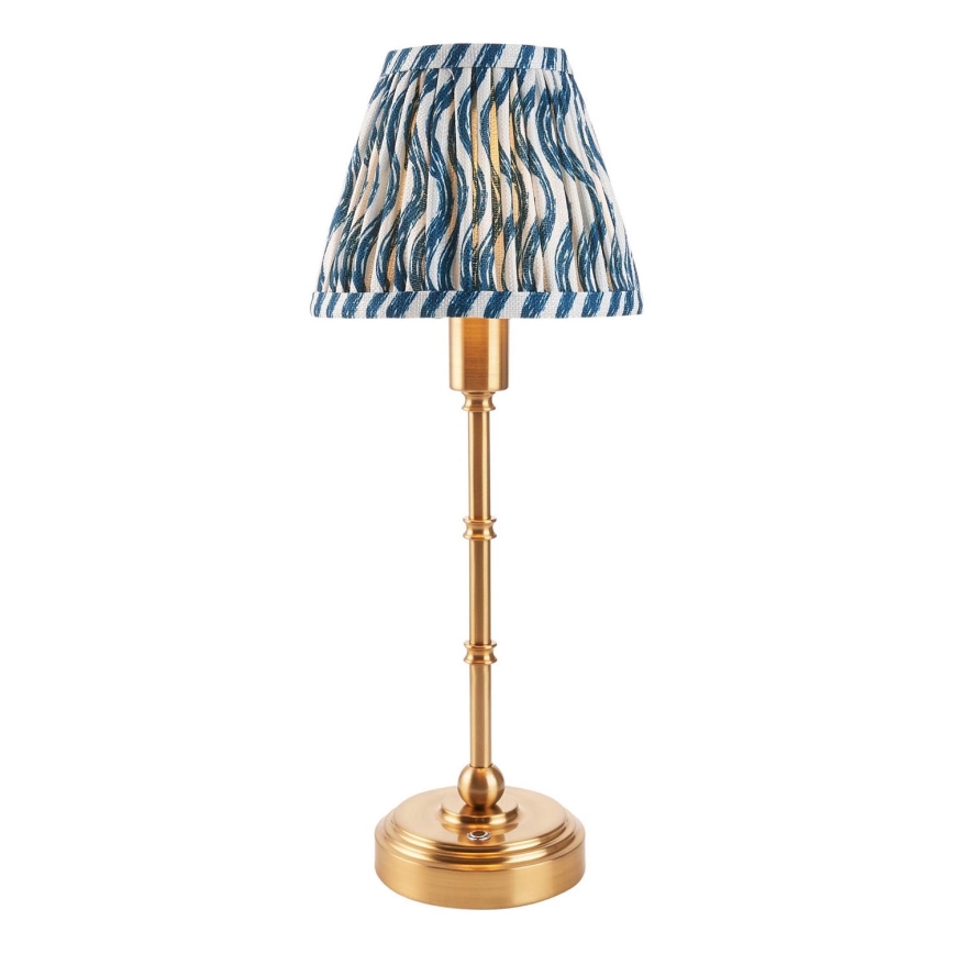 Endon 114796 - LED Stmívatelná nabíjecí stolní lampa BURLEY LED/1,5W/5V 3600 mAh mosaz/modrá