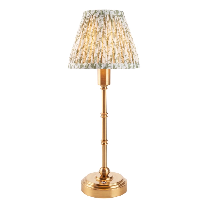 Endon 114800 - LED Stmívatelná nabíjecí stolní lampa BURLEY LED/1,5W/5V 3600 mAh mosaz/zelená