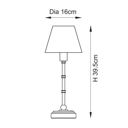Endon 114811 - LED Stmívatelná nabíjecí stolní lampa BURLEY LED/1,5W/5V 3600 mAh mosaz/bílá