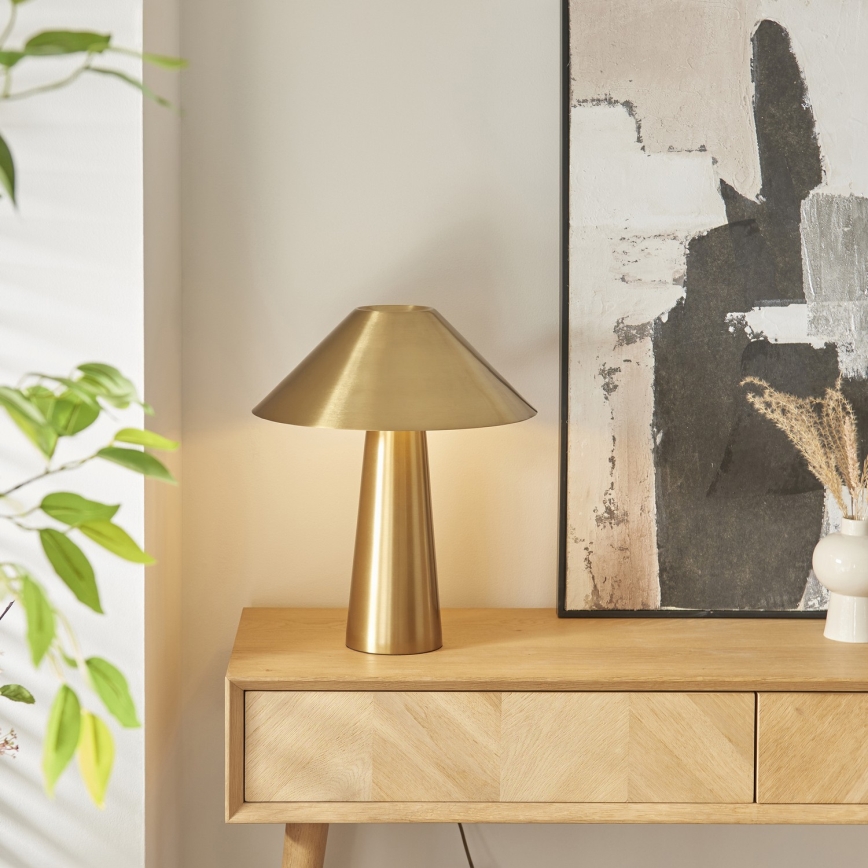 Endon 118685 - Stolní lampa ISAK 1xE27/10W/230V zlatá