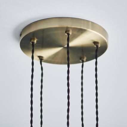 Endon 119435 - Lustr na lanku ALLEGRA 5xE14/7W/230V mosaz