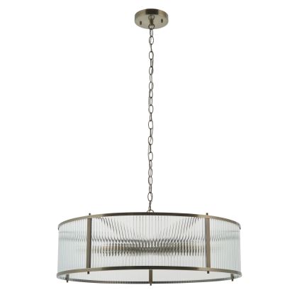 Endon 119455 - Lustr na řetězu RIDGETON 8xE14/7W/230V matný chrom