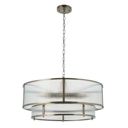 Endon 119456 - Lustr na řetězu RIDGETON 8xE14/7W/230V mosaz