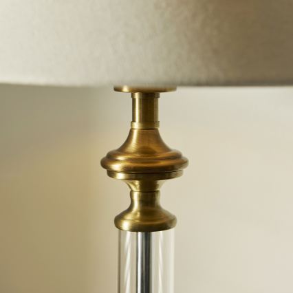 Endon 119972 - Stolní lampa AVEBURY 1xE27/10W/230V mosaz/šedá