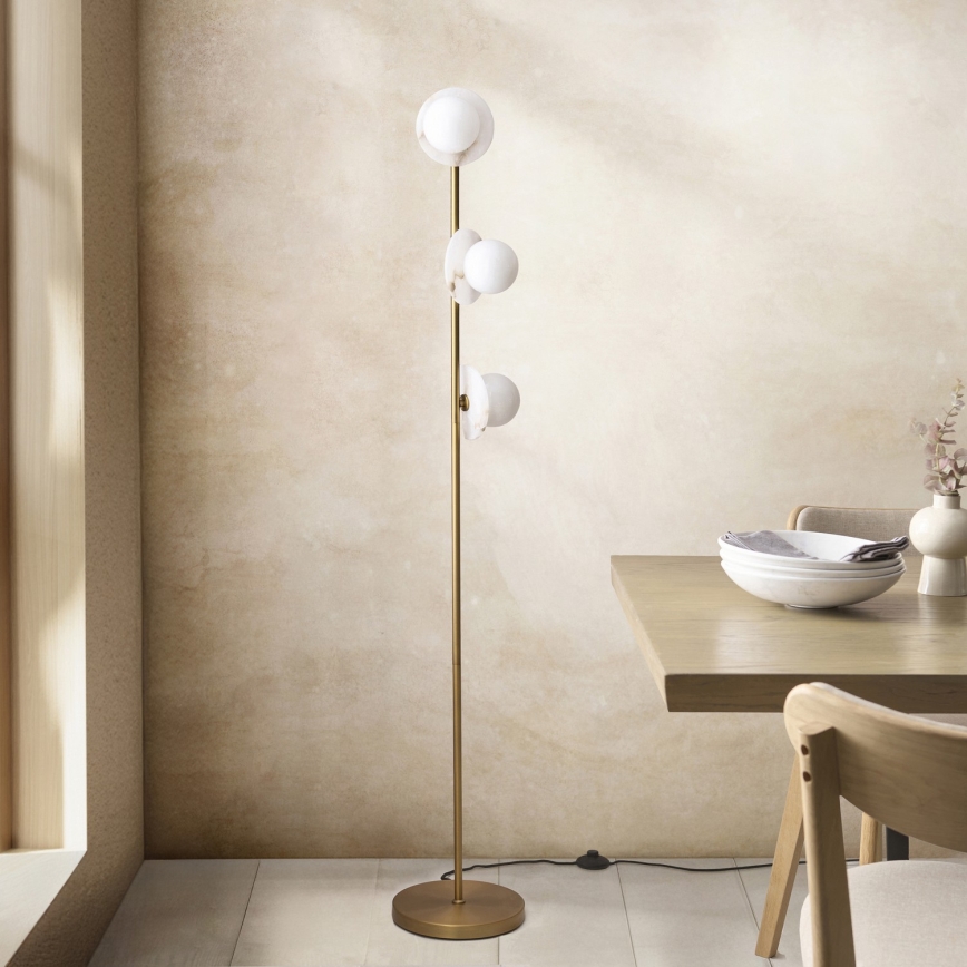 Endon 120042 - Stojací lampa CERCHIO 3xG9/5W/230V mosaz
