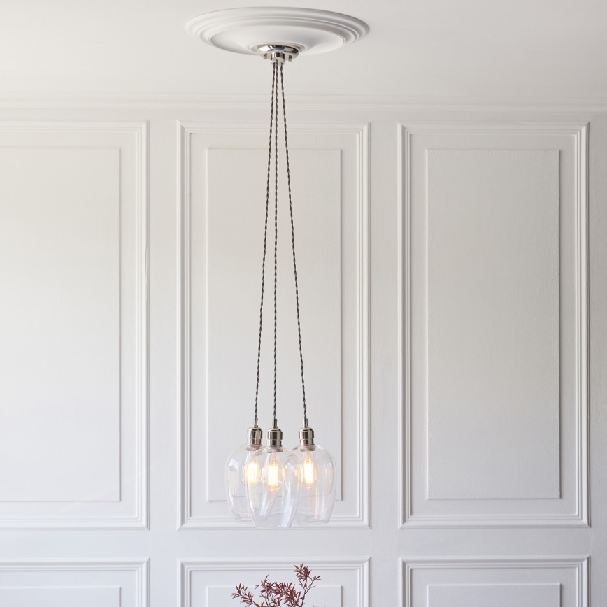 Endon 120644 - Lustr na lanku 3xE27/10W/230V lesklý chrom