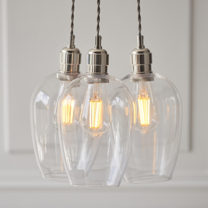 Endon 120644 - Lustr na lanku 3xE27/10W/230V lesklý chrom