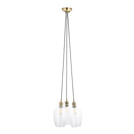 Endon 120648 - Lustr na lanku 3xE27/10W/230V mosaz