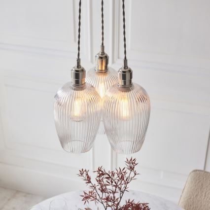 Endon 120652 - Lustr na lanku 3xE27/10W/230V lesklý chrom