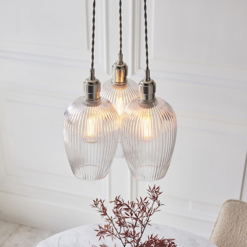 Endon 120652 - Lustr na lanku 3xE27/10W/230V lesklý chrom