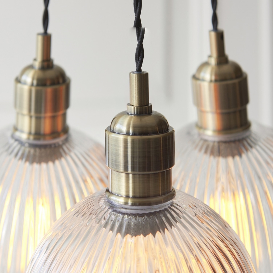 Endon 120656 - Lustr na lanku 3xE27/10W/230V mosaz