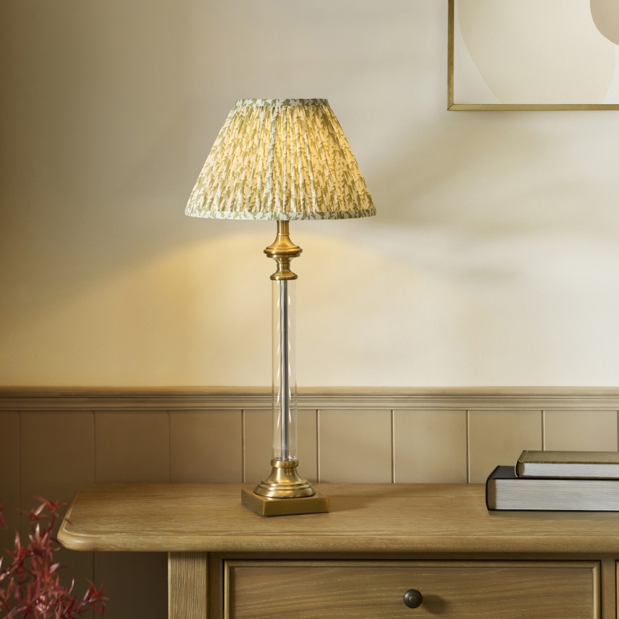 Endon 122515 - Stolní lampa AVEBURY 1xE27/10W/230V mosaz/zelená