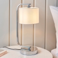 Endon 57917 - Stmívatelná stolní lampa CANNING 1xE14/40W/230V lesklý chrom/bílá