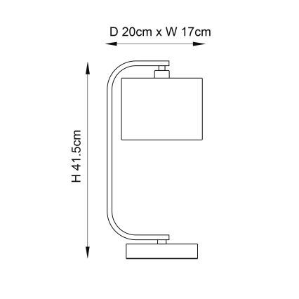 Endon 57917 - Stmívatelná stolní lampa CANNING 1xE14/40W/230V lesklý chrom/bílá