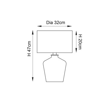 Endon 61198 - Stolní lampa WALDORF 1xE27/10W/230V lesklý chrom/bílá