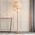 Endon 63621 - Stojací lampa STANFORD 1xE27/60W/230V mosaz/béžová