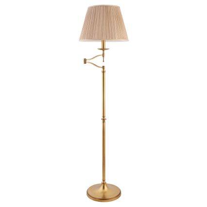 Endon 63621 - Stojací lampa STANFORD 1xE27/60W/230V mosaz/béžová