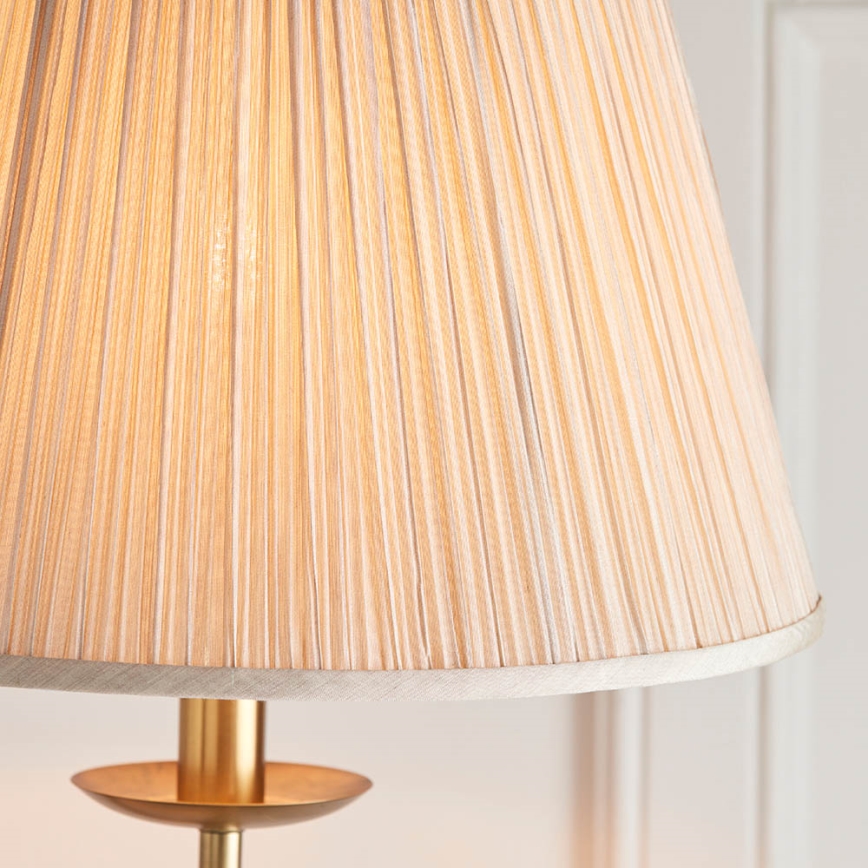 Endon 63621 - Stojací lampa STANFORD 1xE27/60W/230V mosaz/béžová