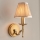 Endon 63653 - Nástěnná lampa STANFORD 1xE14/40W/230V mosaz/béžová