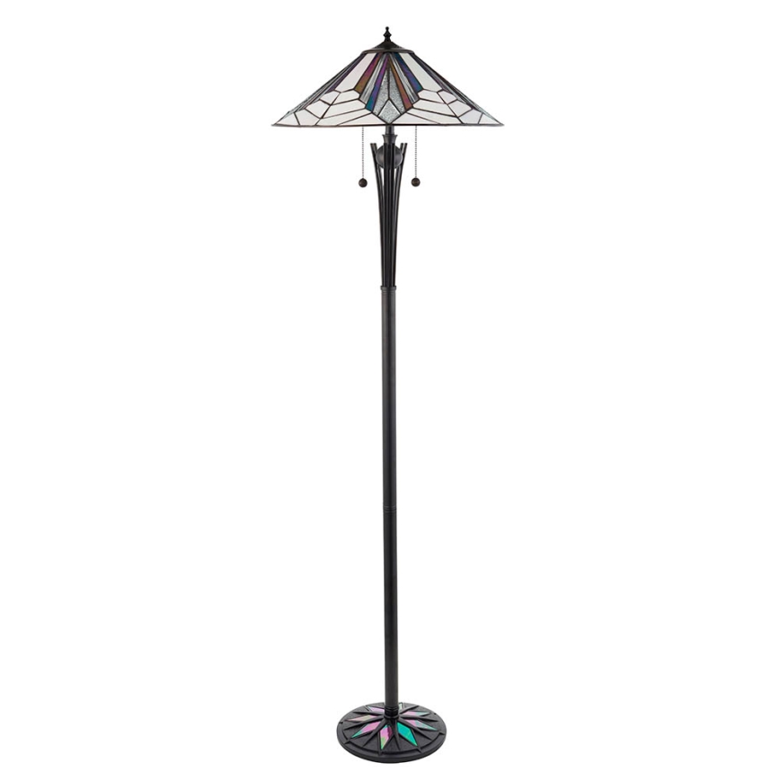 Endon 63934 - Stojací lampa Tiffany ASTORIA 2xE27/60W/230V pr. 48 cm