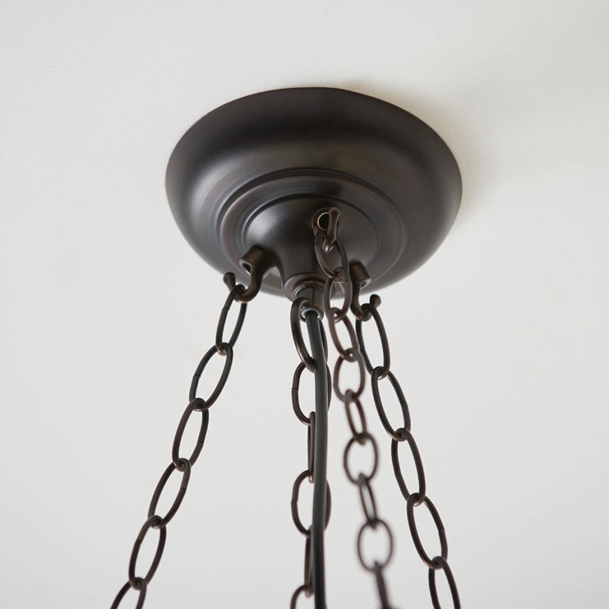 Endon 63936 - Lustr na řetězu Tiffany ASTORIA 3xE27/60W/230V pr. 48 cm