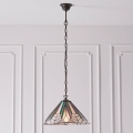 Endon 63937 - Lustr na řetězu Tiffany ASTORIA 1xE27/60W/230V pr. 40 cm