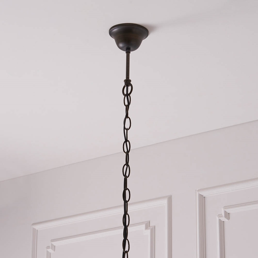 Endon 63937 - Lustr na řetězu Tiffany ASTORIA 1xE27/60W/230V pr. 40 cm