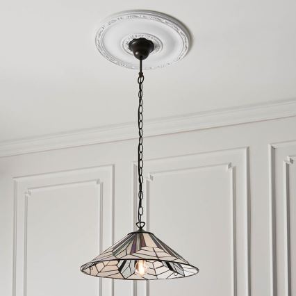 Endon 63938 - Lustr na řetězu Tiffany ASTORIA 1xE27/60W/230V pr. 48 cm
