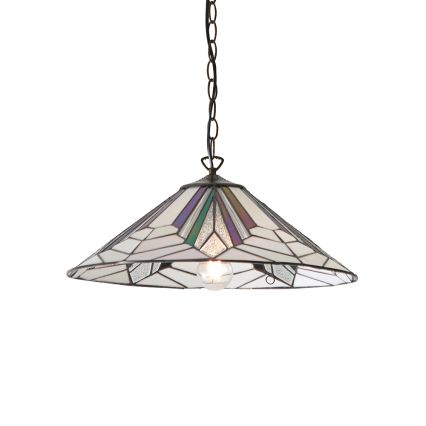 Endon 63938 - Lustr na řetězu Tiffany ASTORIA 1xE27/60W/230V pr. 48 cm
