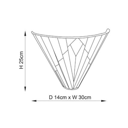 Endon 63940 - Nástěnné svítidlo Tiffany ASTORIA 1xE14/40W/230V