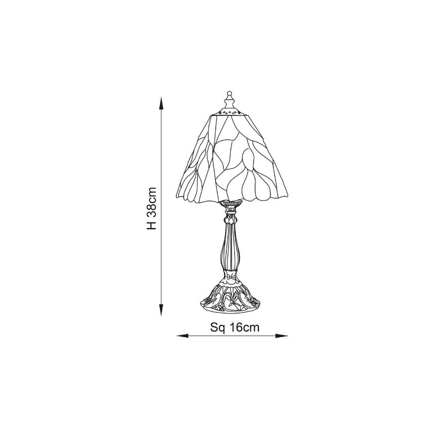 Endon 63963 - Stolní lampa Tiffany BOTANICA 1xE14/40W/230V pr. 16 cm