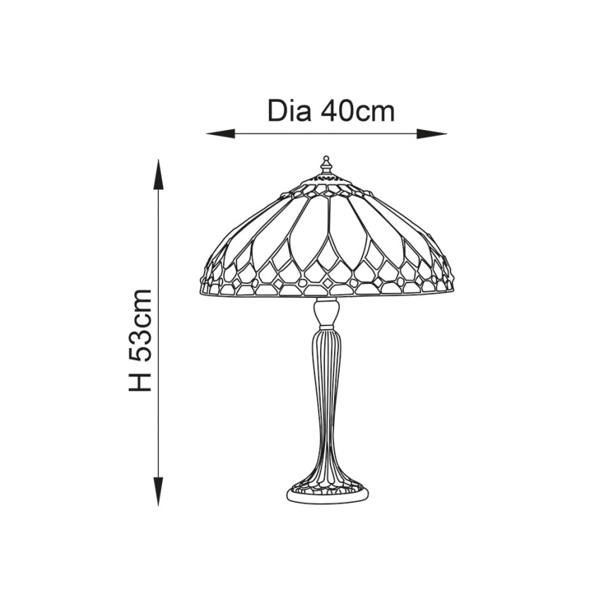 Endon 63982 - Stolní lampa Tiffany BROOKLYN 1xE27/60W/230V pr. 40 cm