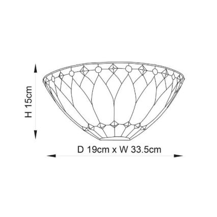 Endon 63983 - Nástěnné svítidlo Tiffany BROOKLYN 1xE14/40W/230V