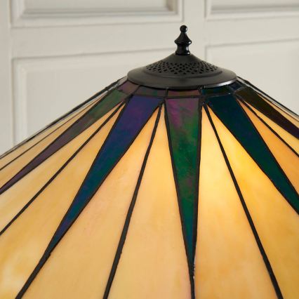 Endon 64041 - Stojací lampa Tiffany DARK STAR 2xE27/60W/230V pr. 49 cm