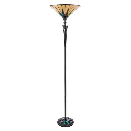 Endon 64042 - Stojací lampa Tiffany DARK STAR 1xE27/60W/230V pr. 42 cm
