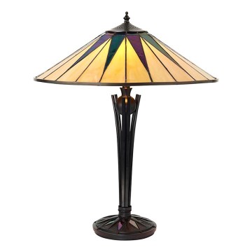 Endon 64045 - Stolní lampa Tiffany DARK STAR 2xE27/60W/230V pr. 49 cm