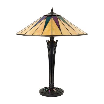 Endon 64045 - Stolní lampa Tiffany DARK STAR 2xE27/60W/230V pr. 49 cm