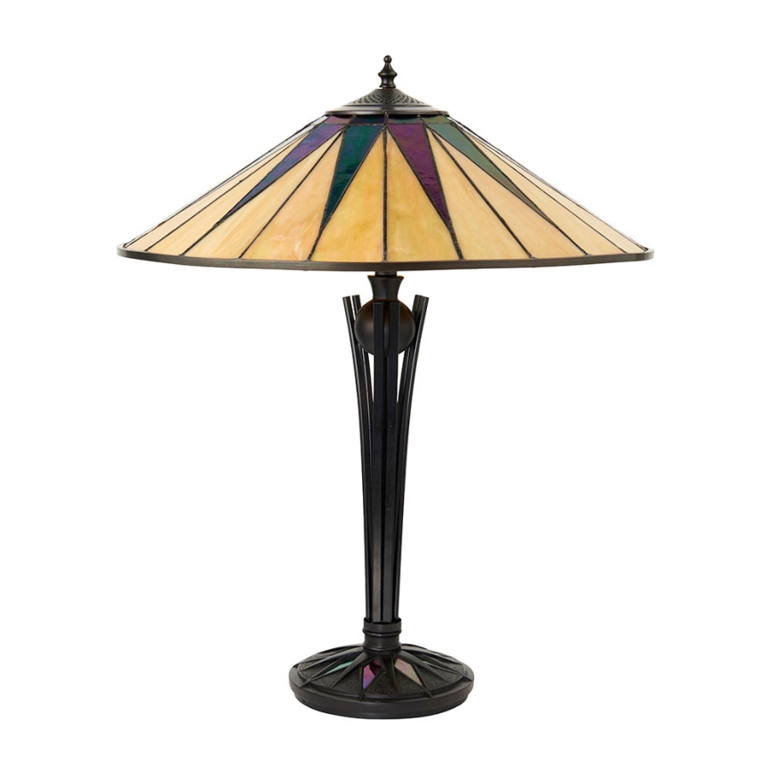 Endon 64045 - Stolní lampa Tiffany DARK STAR 2xE27/60W/230V pr. 49 cm