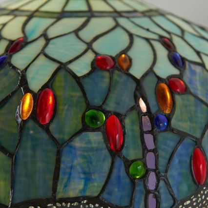 Endon 64069 - Stojací lampa Tiffany DRAGONFLY 2xE27/60W/230V pr. 50 cm