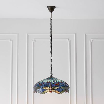 Endon 64080 - Lustr na řetězu DRAGONFLY 3xE27/60W/230V pr. 41 cm