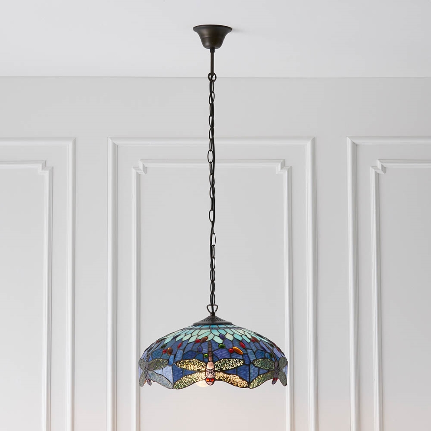 Endon 64080 - Lustr na řetězu DRAGONFLY 3xE27/60W/230V pr. 41 cm