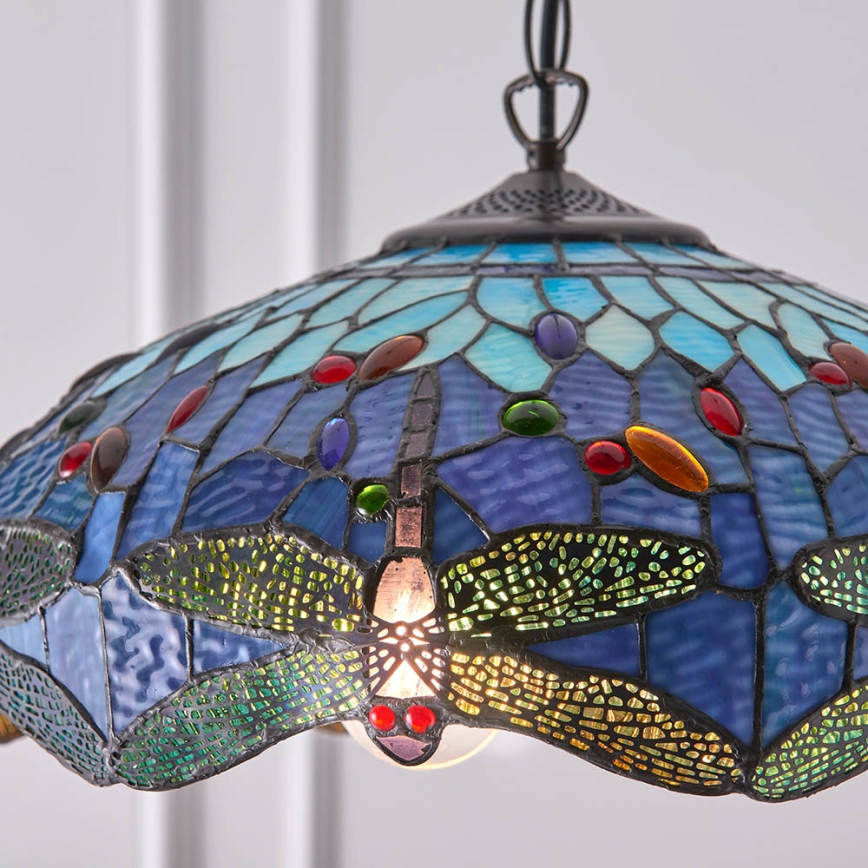 Endon 64080 - Lustr na řetězu DRAGONFLY 3xE27/60W/230V pr. 41 cm