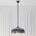 Endon 64080 - Lustr na řetězu Tiffany DRAGONFLY 3xE27/60W/230V pr. 41 cm