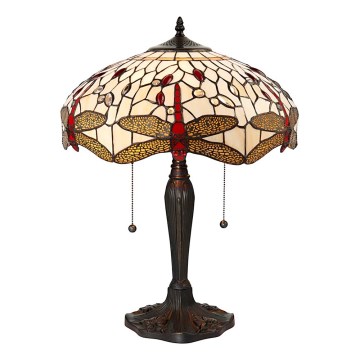 Endon 64085 - Stolní lampa Tiffany DRAGONFLY 2xE27/60W/230V pr. 41 cm