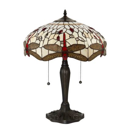 Endon 64085 - Stolní lampa Tiffany DRAGONFLY 2xE27/60W/230V pr. 41 cm