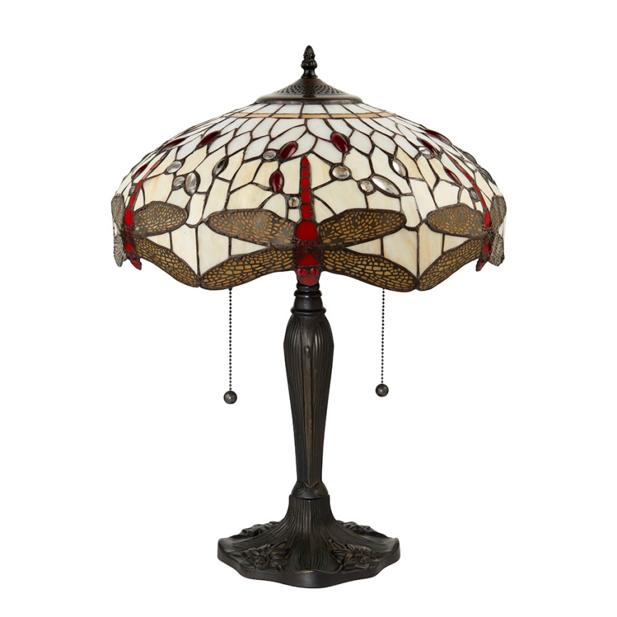 Endon 64085 - Stolní lampa Tiffany DRAGONFLY 2xE27/60W/230V pr. 41 cm