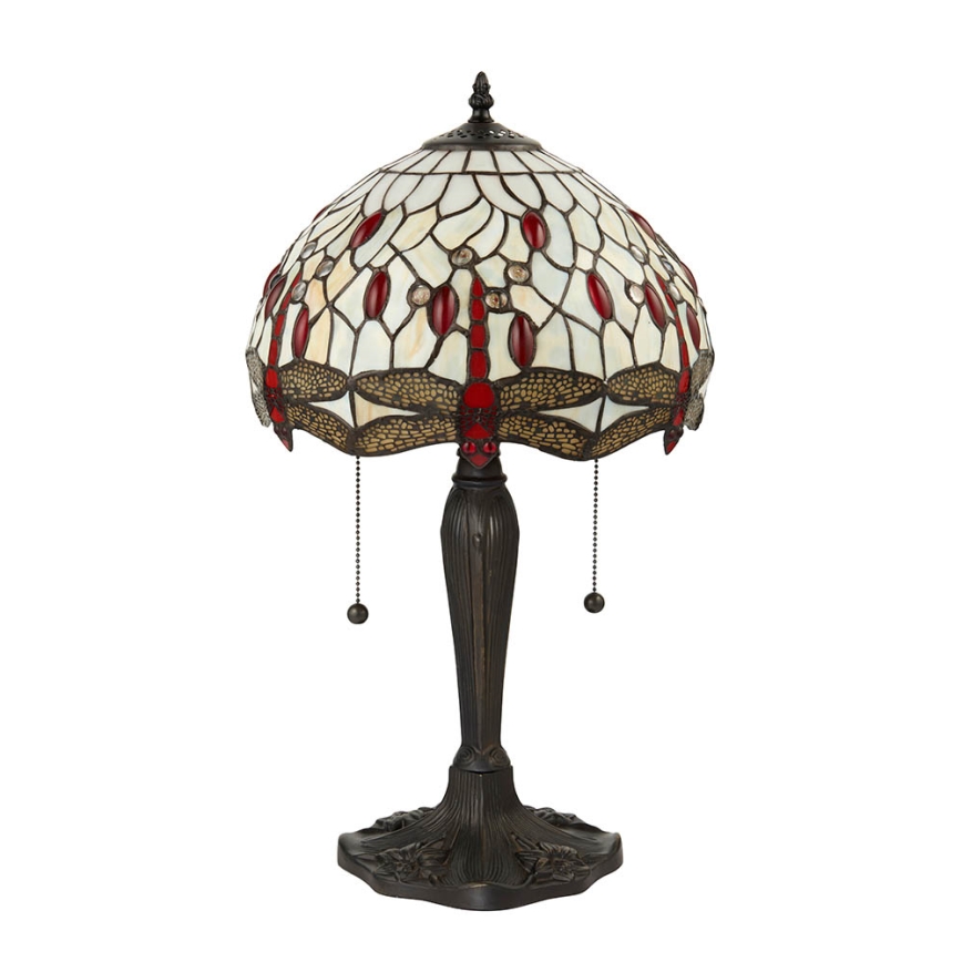 Endon 64086 - Stolní lampa Tiffany DRAGONFLY 2xE27/60W/230V pr. 30 cm