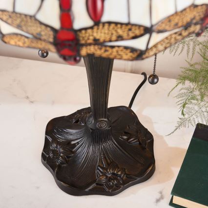 Endon 64086 - Stolní lampa Tiffany DRAGONFLY 2xE27/60W/230V pr. 30 cm